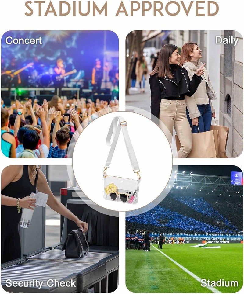 FANGSUN Clear Purse for Women, Clear Crossbody Bag Stadium Approved, Small Transparent Handbag for Concert Event Festival - Image 4